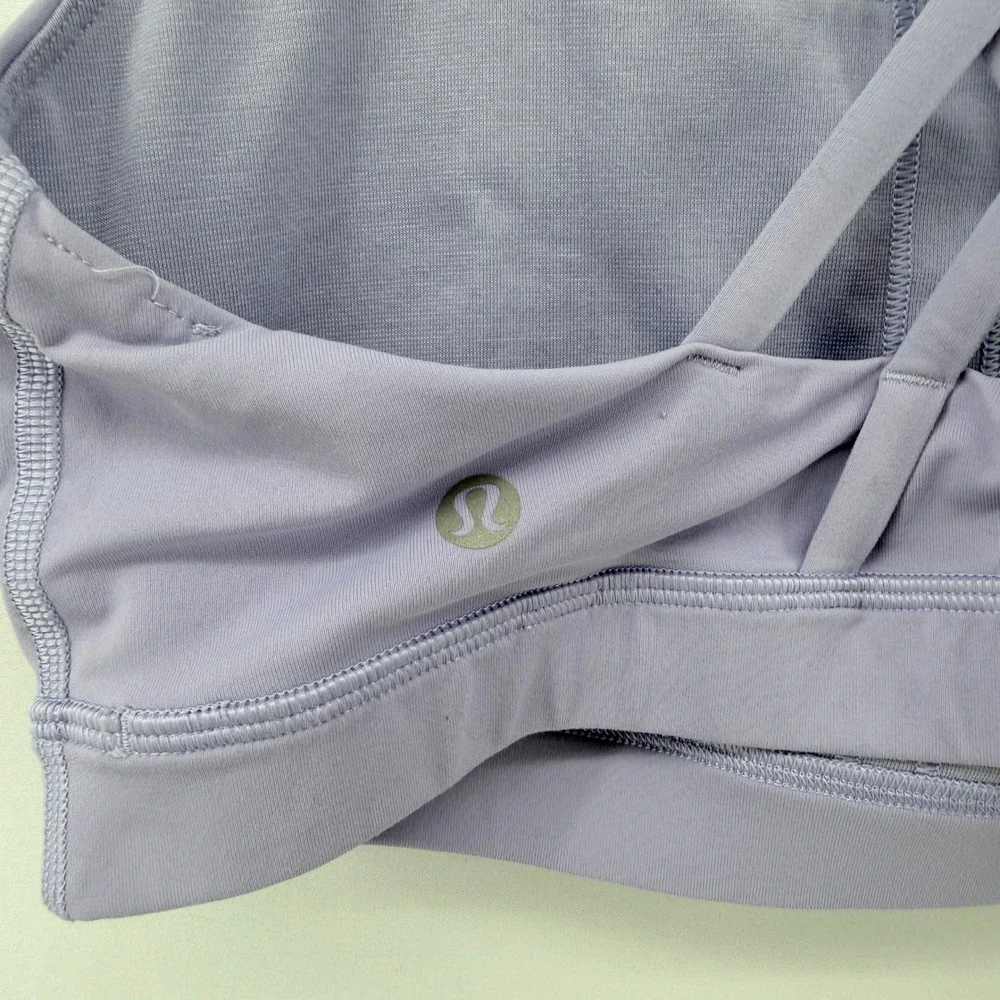 Lululemon Free To Be Serene Bra‎ Lavender Purple Strappy Back LW2540S Size 8